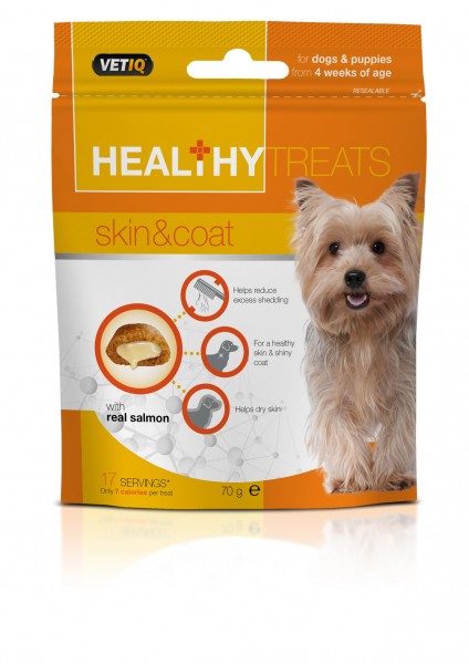 Vetiq Przysmaki dla psów i szczeniąt zdrowa skóra i sierść Healthy Treats Skin & Coat For Dogs & Puppies 70g