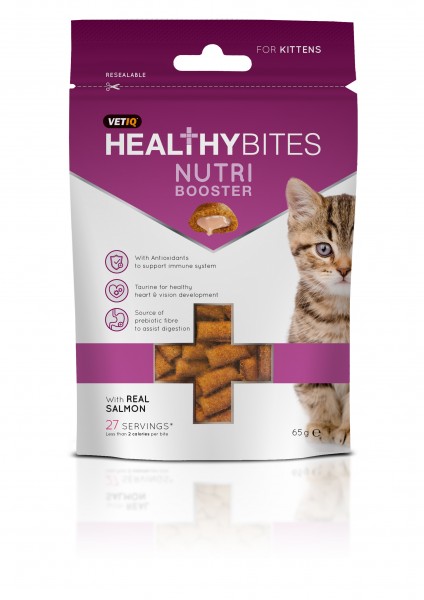 Vetiq Przysmaki z witaminami dla kociąt Healthy Bites Nutri Booster For Kittens 65g 