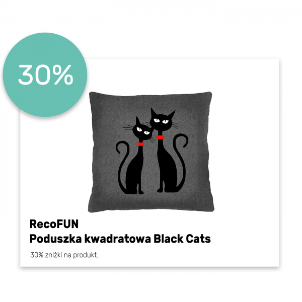 Poduszka kwadratowa Black Cats
