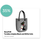 Torebka miejska Black and White Cats