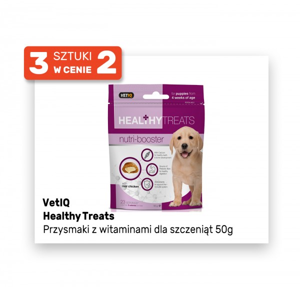 3 W CENIE 2 - Vetiq Przysmaki z witaminami dla szczeniąt Healthy Treats Nutri Booster for Puppies 50g 