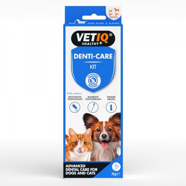 VetIQ Denti - care KIT 70g Pasta enzym zestaw WYPRZEDAŻ